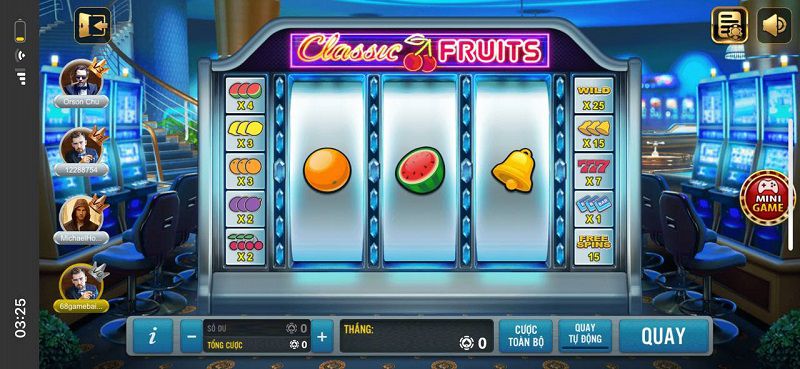 Tổng hợp các game nổ hũ uy tín tại nhà cái 68 game bài 3 Classic Fruits là tựa game nổ hũ có phần thưởng hấp dẫn